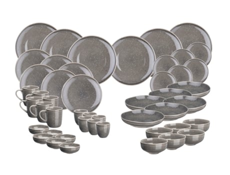 Conjunto Completo Stellar 48 Peças Cinza De Betão Bjorn