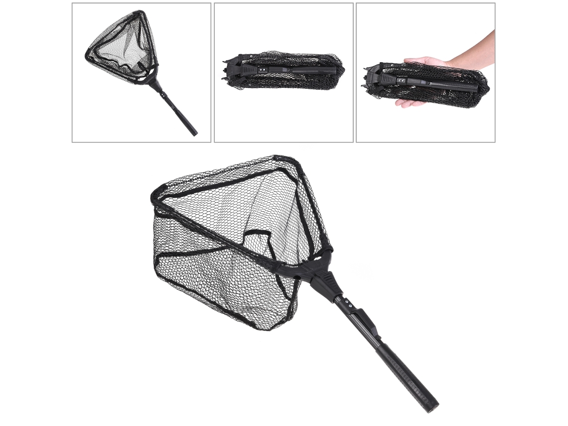 Rede de Pesca Plegable Portátil Triangular para Peixes