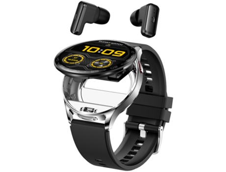 Smartwatch Siurn Relógio Com Auricular Bluetooth Oculto Dois Em Um Prata