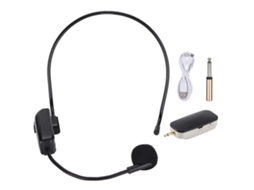 Microfone Sem Fio Uhf Headset Para Ensino Reunião Guia Turístico Mic