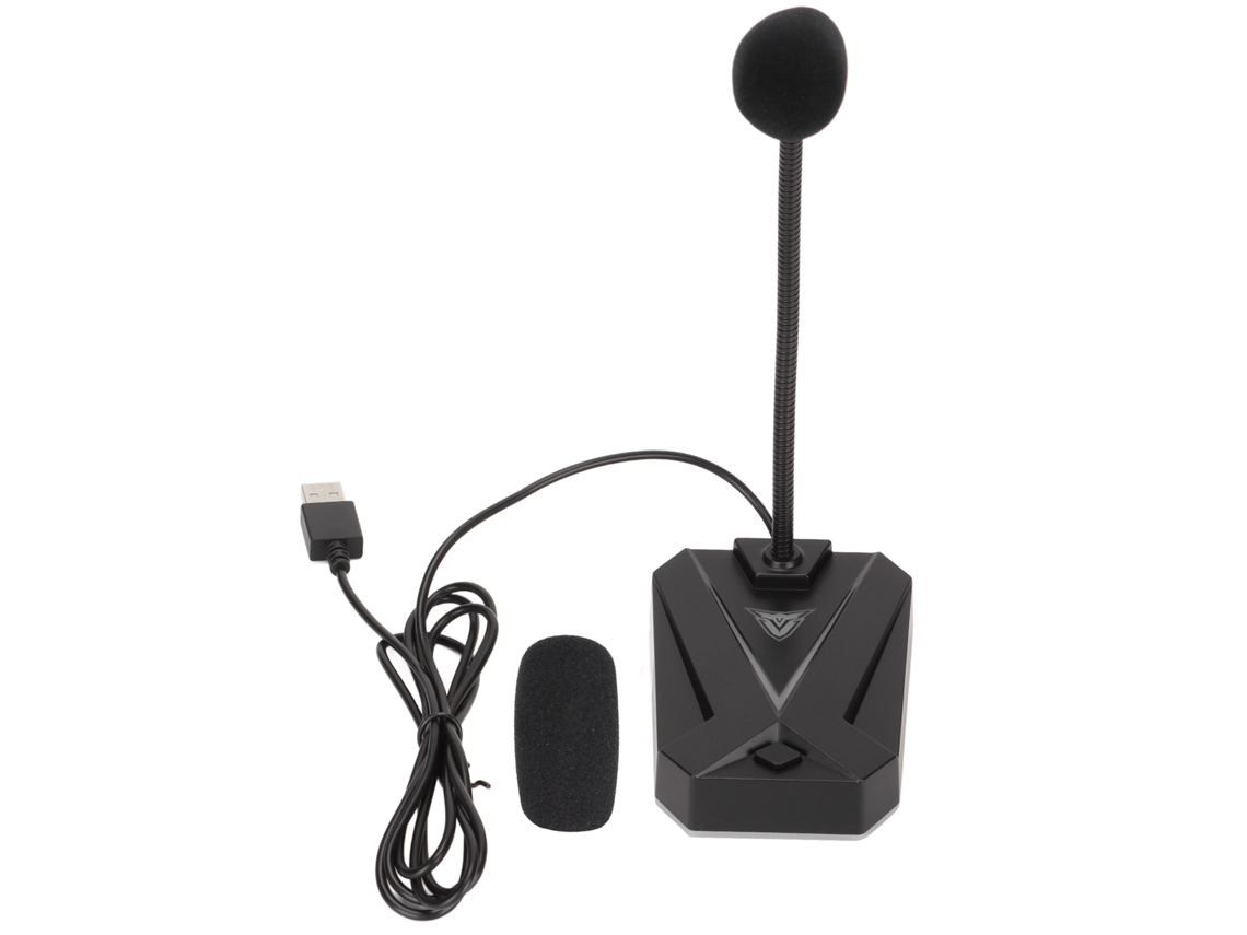 Microfone Usb Rgb Com Gooseneck Ajustável E Redução De Ruído Para Jogos