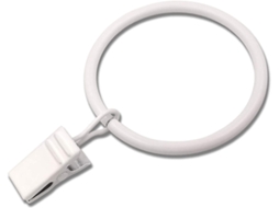 Rebe 20 Anéis de Cortina Metálicos com Clip, Decorativos para Painéis, Diâmetro Interno 1.77 Polegadas, Brancos