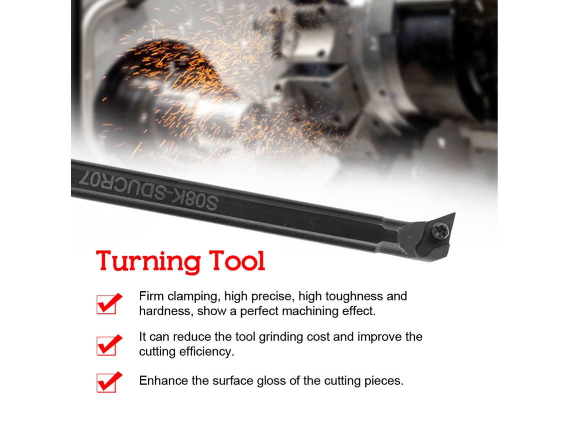 Laxiscreed Conjunto De Porta-ferramentas Para Torneamento Com Barra De 8mm E Insersões De Carbide