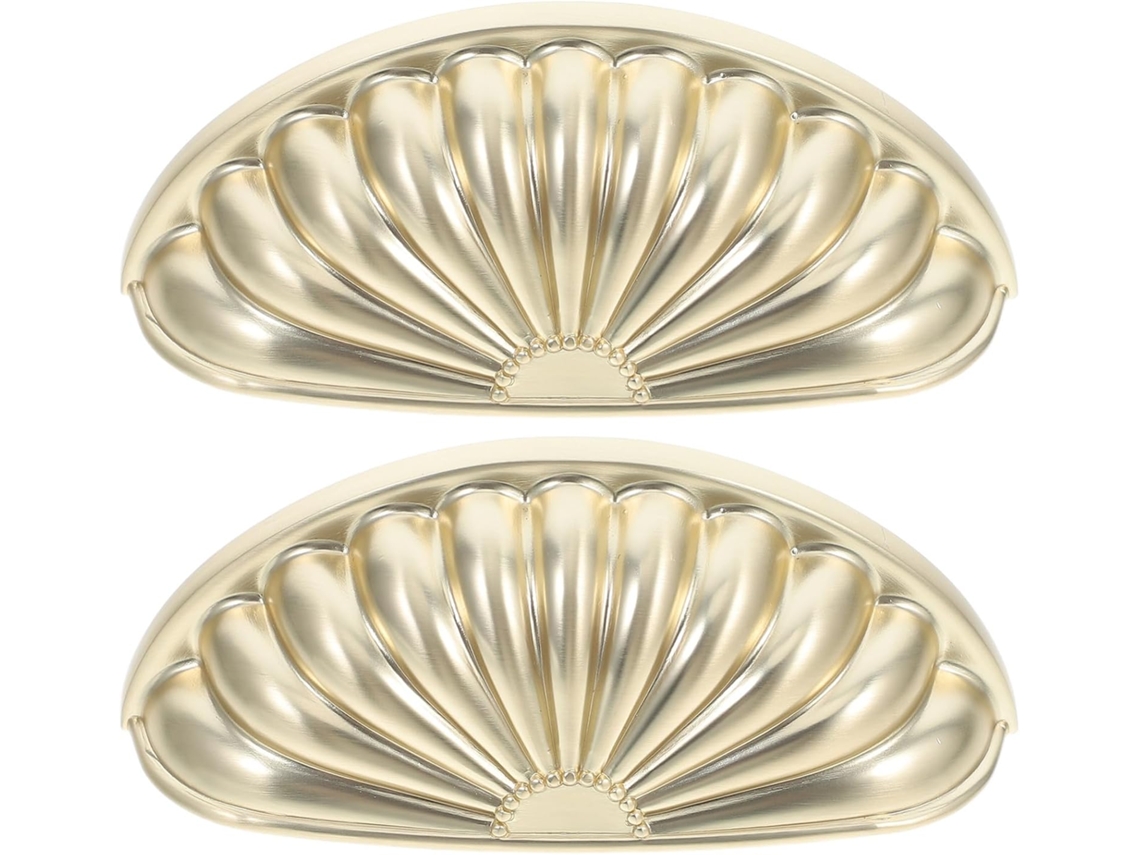 Conjunto De 2 Puxadores Genéricos Em Latão Dourado Para Móveis, Design Antigo, Fáceis De Instalar, Ideais Para Cozinha E