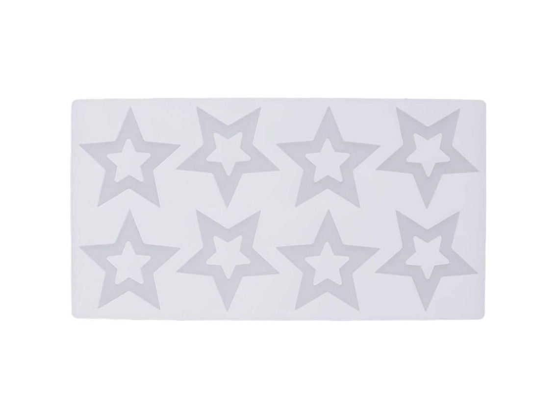 Molde De Silicona Estrella Para Fondant, Chocolate, Geleia E Decoração De Tortas, 8 Cavidades