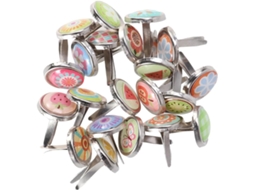 Conjunto Sewacc com 100 elos e tachininhas metálicos coloridos para artesanato DIY, material durável, design redondo.