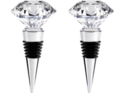 Rolhas De Cristal Para Garrafas De Vinho E Outras Bebidas - Decorativas E Reutilizáveis ​​(2 Unidades)