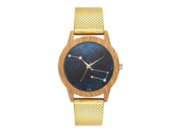 Relógio de quartzo unissex com pulseira de silicone macia, presente para homens/mulheres/meninos/meninas, dourado