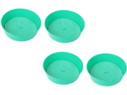 Conjunto De 4 Classificadores De Plástico Verde Para Jardinagem Com Malha Uniforme Para Peneirar.