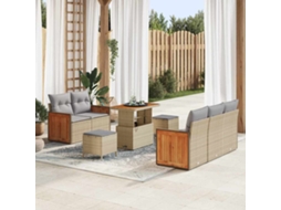 Vidaxl Conjunto De Sofá De Jardim 10 Unid. 7-número De Lugares