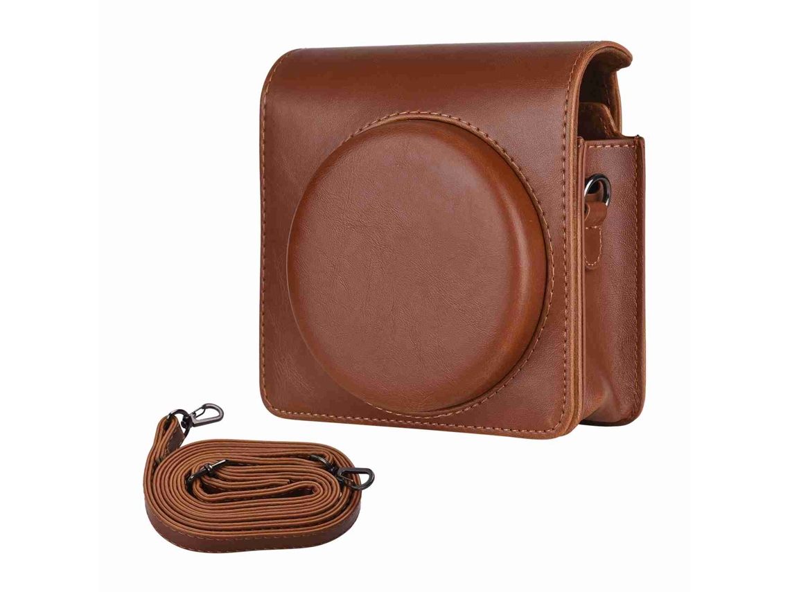 Portable Instant Camera Case Carry Bag Pu Leather With Shoulder Strap Compatible With Fuji Square Sq1 Instant Camera LAXISCREED