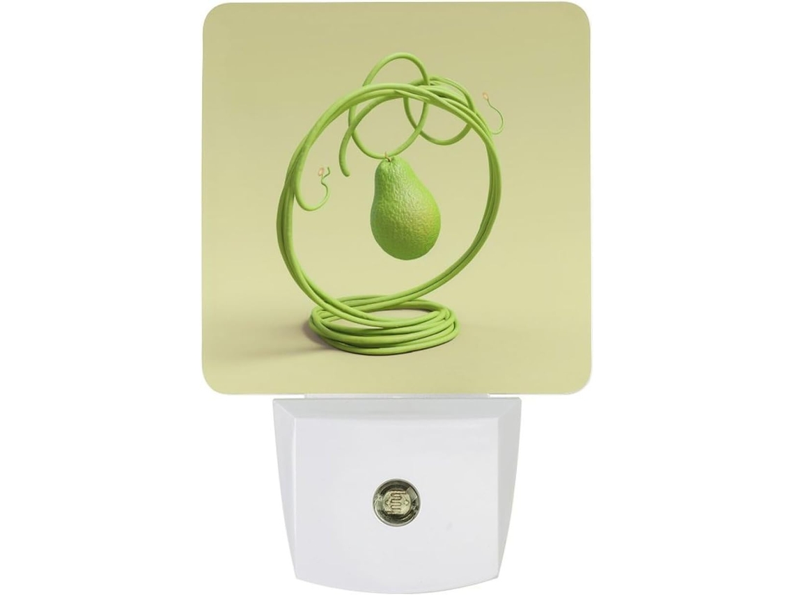 Luminária de parede noturna com sensor, luz noturna suave em formato de planta, luzes LED brancas para o quarto.