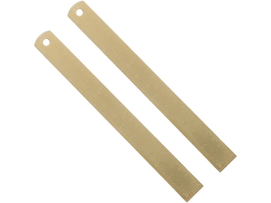 Réguas Em Latão Dourado, Design Elegante E Funcional, Conjunto De 2