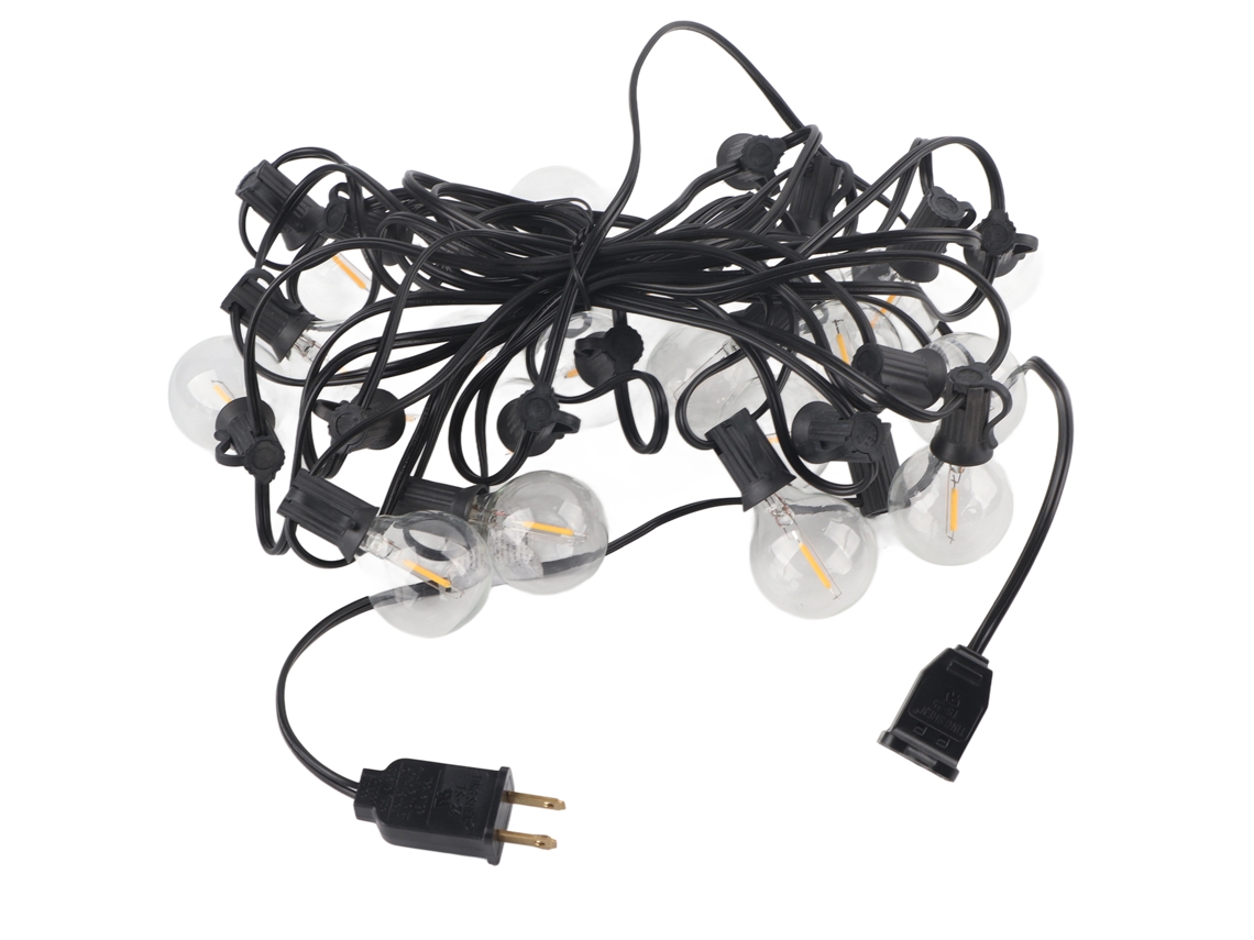 2026 luz de Cadena G40 25led 25ft Bola de Vidrio Impermeable para Jardín Césped Decoración Festival Plug Us 110v