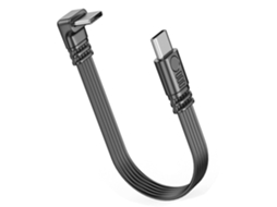 Cabo Usb-c Curto Extra Flexível, Conector Macho-macho Em Ângulo De 90