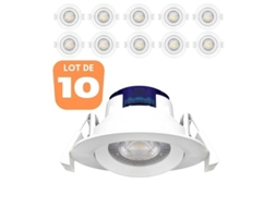 Conjunto de 10 Leds Construídos -Em Branco 5W Ip20 3000K BRAYTRON