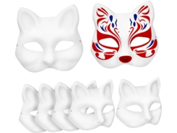 Conjunto De 7 Máscaras De Papel Para Decorar Bailes De Máscaras - Atividade Para Adultos