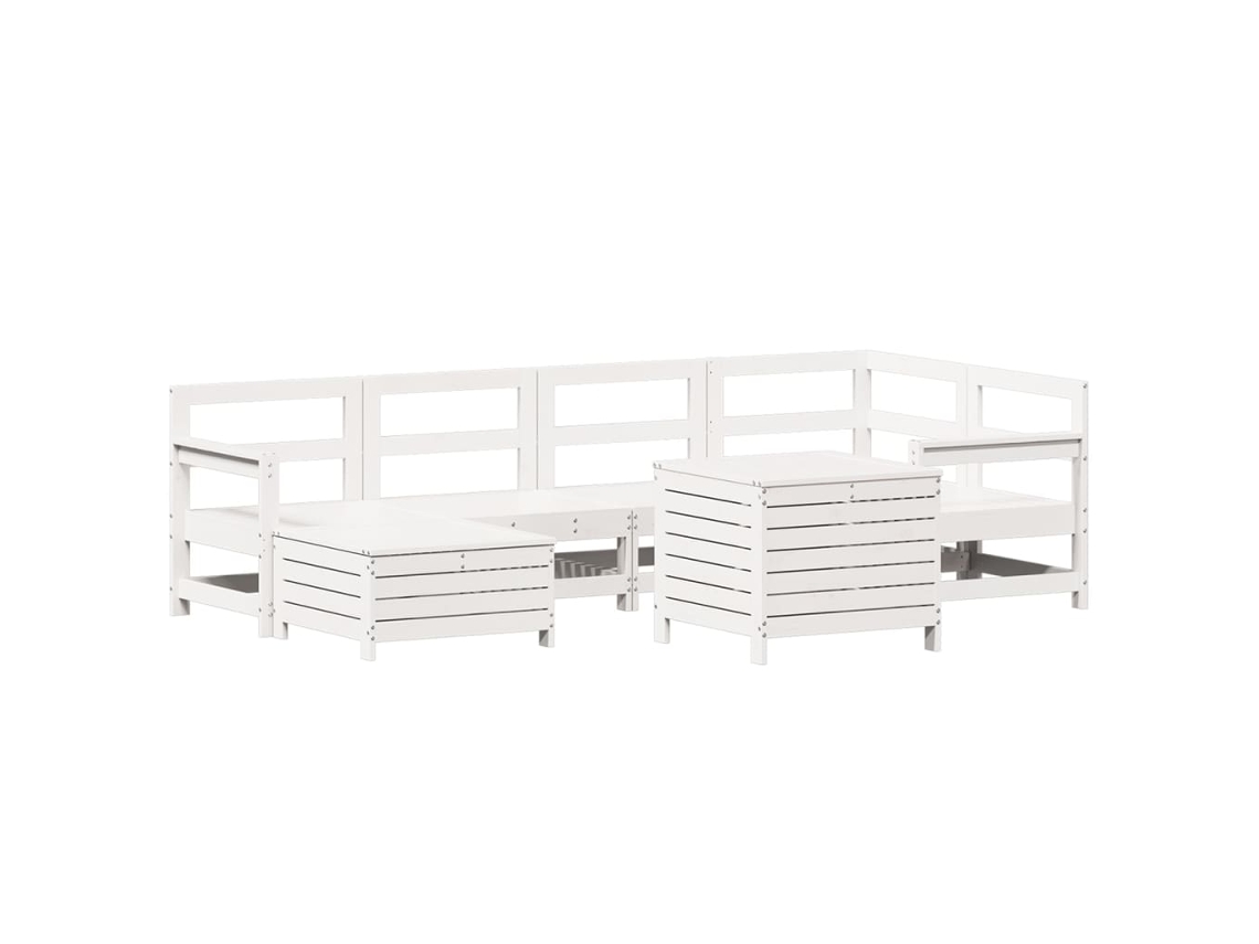 Garden Sofa Set, Garden Sofa Sets Vidaxl Branco Madeira De Pinho (n/a)