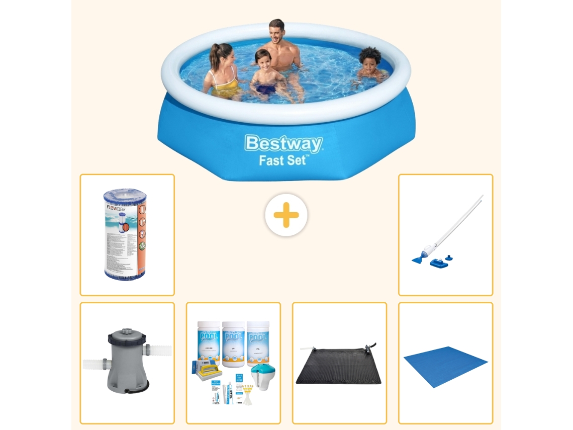 Bestway Piscina Bestway Fast Set Redonda - 244x61 Cm - 7-peças S22004