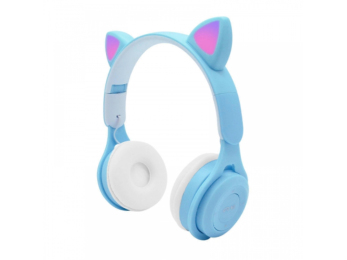 Fones De Ouvido , Dobráveis, Com Led E Microfone. Brilvibera (azuis)