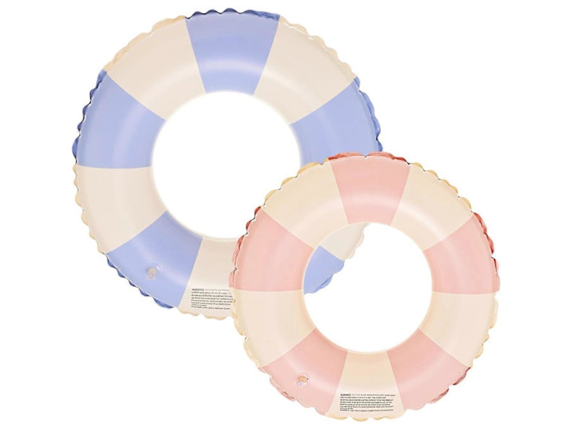 Conjunto de 2 Boias para Adultos e Crianças, Cores Rosa, Azul, Listradas AQUAFORGE