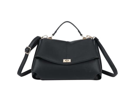 Bolsa De Senhora Com Aba E Alça De Ombro Amovível Preto Gallantry
