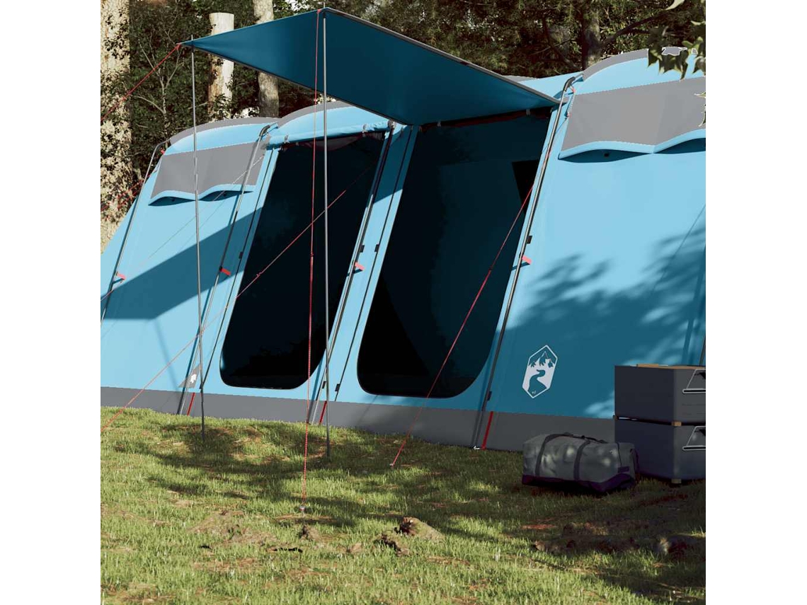 Vidaxl Tenda Familiar Túnel Para 10 Pessoas Impermeável Azul