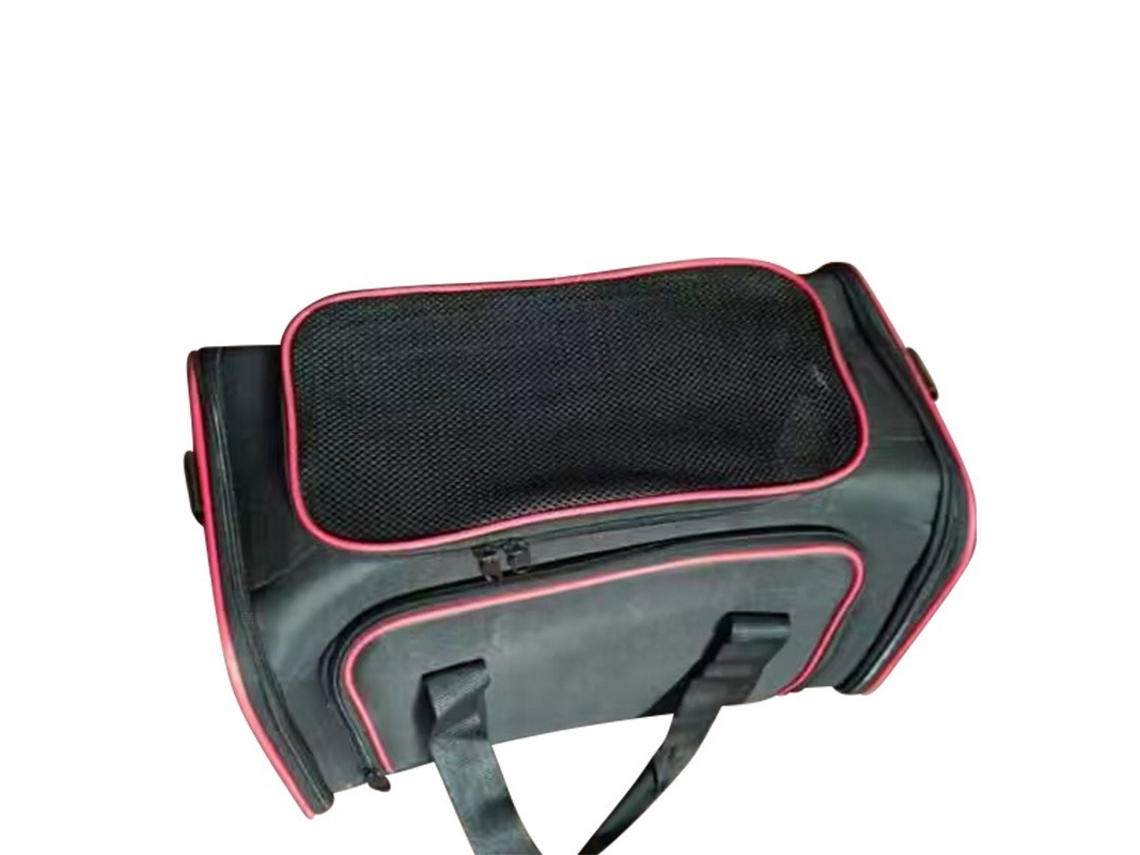 Bolsa de Viagem para Animais PANOONA com Dupla Expansão e Impermeável em Preto e Vermelho
