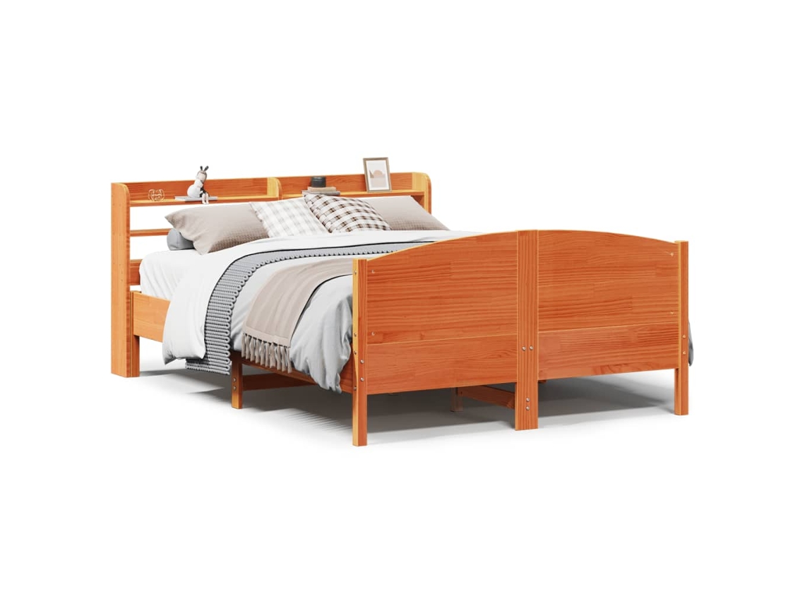 Cama Sem Colchão 120x200 cm Madeira Pinho Maciça Castanho mel MAISON EXCLUSIVE