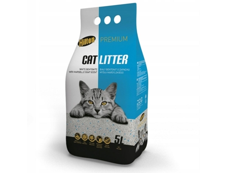 Areia Para Gatos Hilton Premium Bentonita Blanca (5 L)