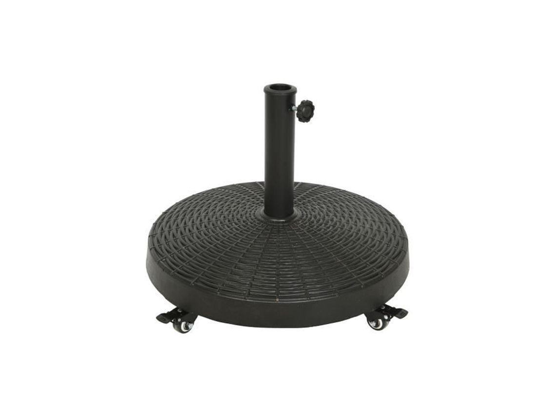 Base Para Guarda Sol Com Rodas Genérico Preto Diâmetro 52cm Generique