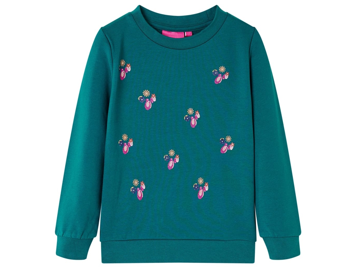 Sweatshirt Para Criança Verde-escuro 104