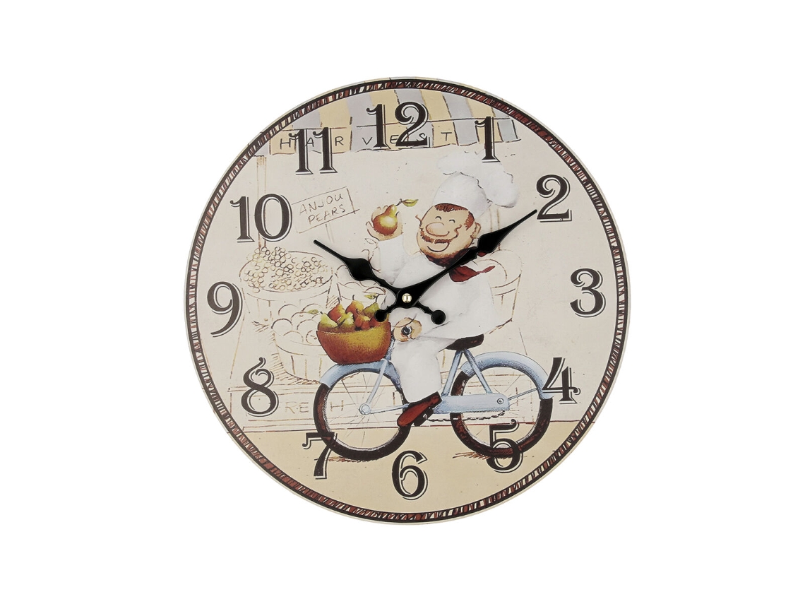 Relógio de Parede Quid Cozinheiro Madeira (34 cm)