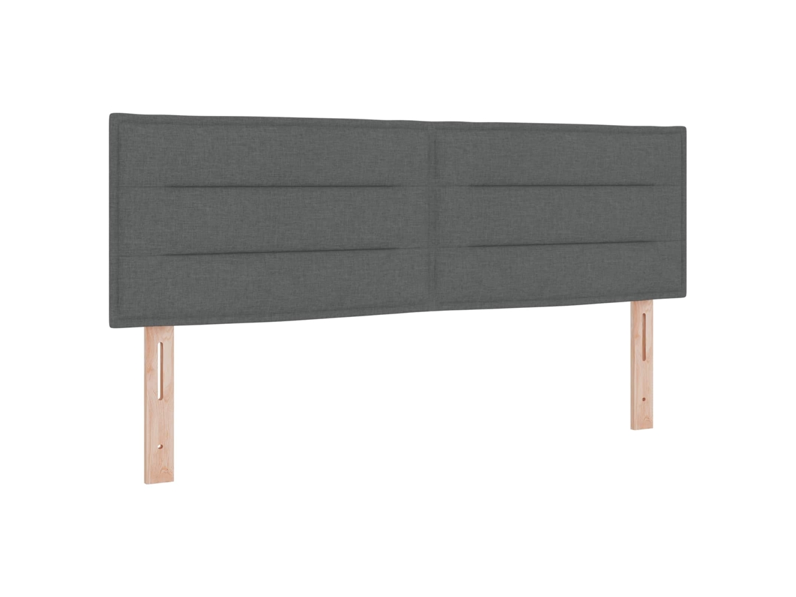 Cabeceira Led com Cabeceira Cinza Escuro 144 cm Poliéster MAISON EXCLUSIVE