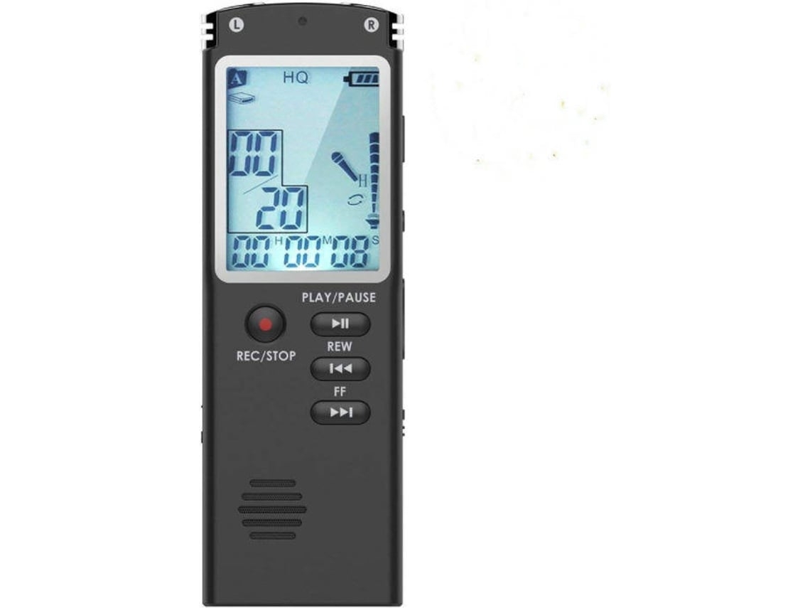Gravador de Voz Digital Profissional Ativado Por Voz Mp3 Player Sem Perdas com Caneta Usb-8 Gbpreto