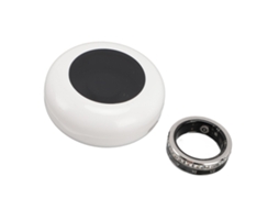 Aetheria anel Inteligente Rastreador de Saúde Ip68 Resistente À Água Bluetooth 5.1 Contador de Passos Unissex Prata