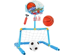 Cesta De Basquete Para Piscina Jogo Aquático 2 Em 1 Com Gol De Futebol, Brinquedo Interativo De Ba Vayotoy
