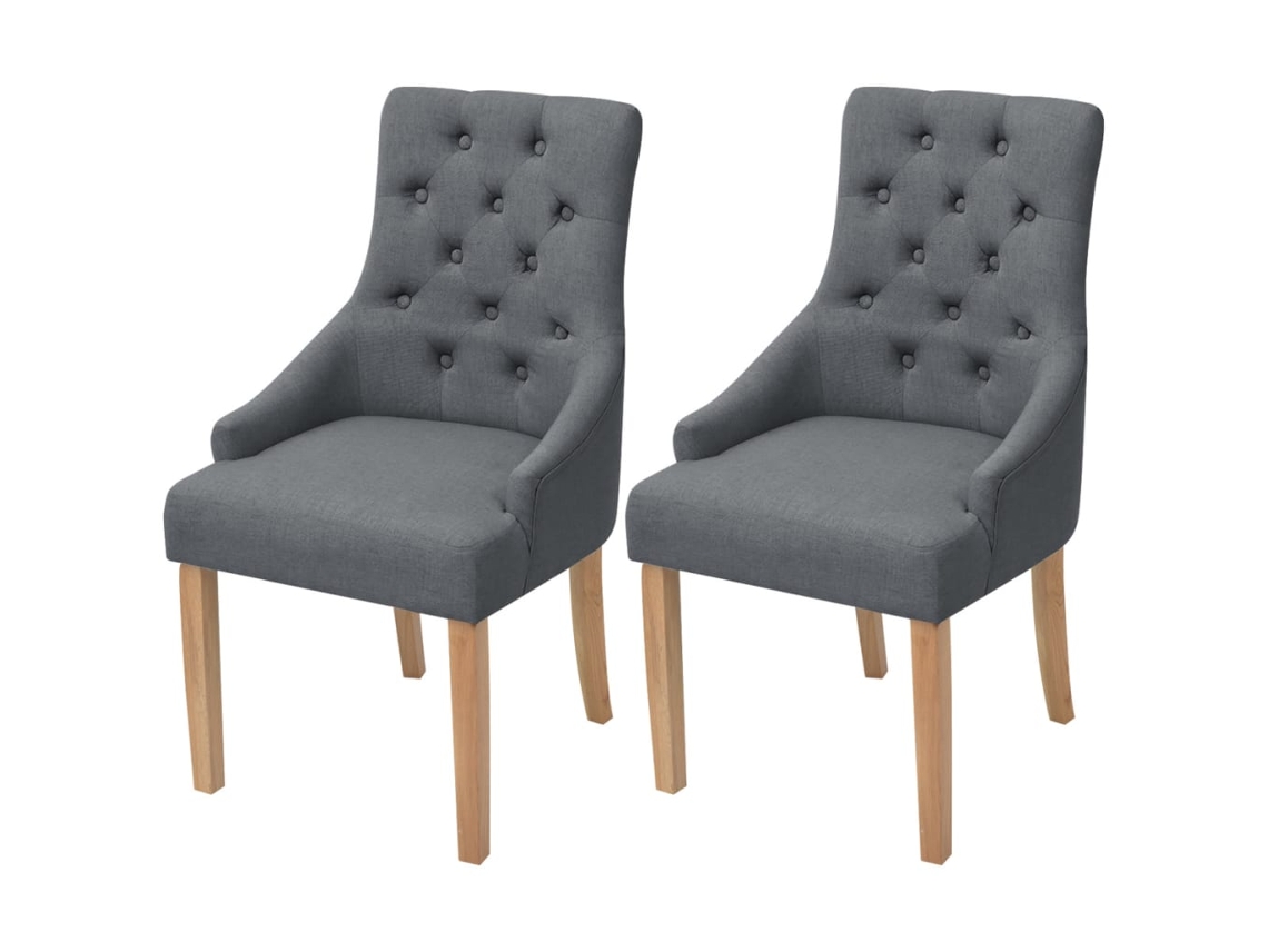 Dining Chair, Dining Chairs Vidaxl Cinzeto Tecido (n/a)