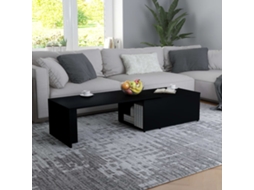Vidaxl Mesa De Centro 150x50x35 Cm Derivados De Madeira Preto