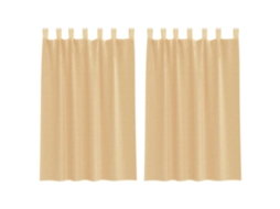 Voile Curtain, Voile Curtains Vidaxl Marrom Tecido (140 X 175 Cm)