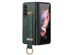 Capa Para Samsung Galaxy Z Fold4 Sulada Cool Series Em Pc + Textura De Couro, Resistente A Impactos