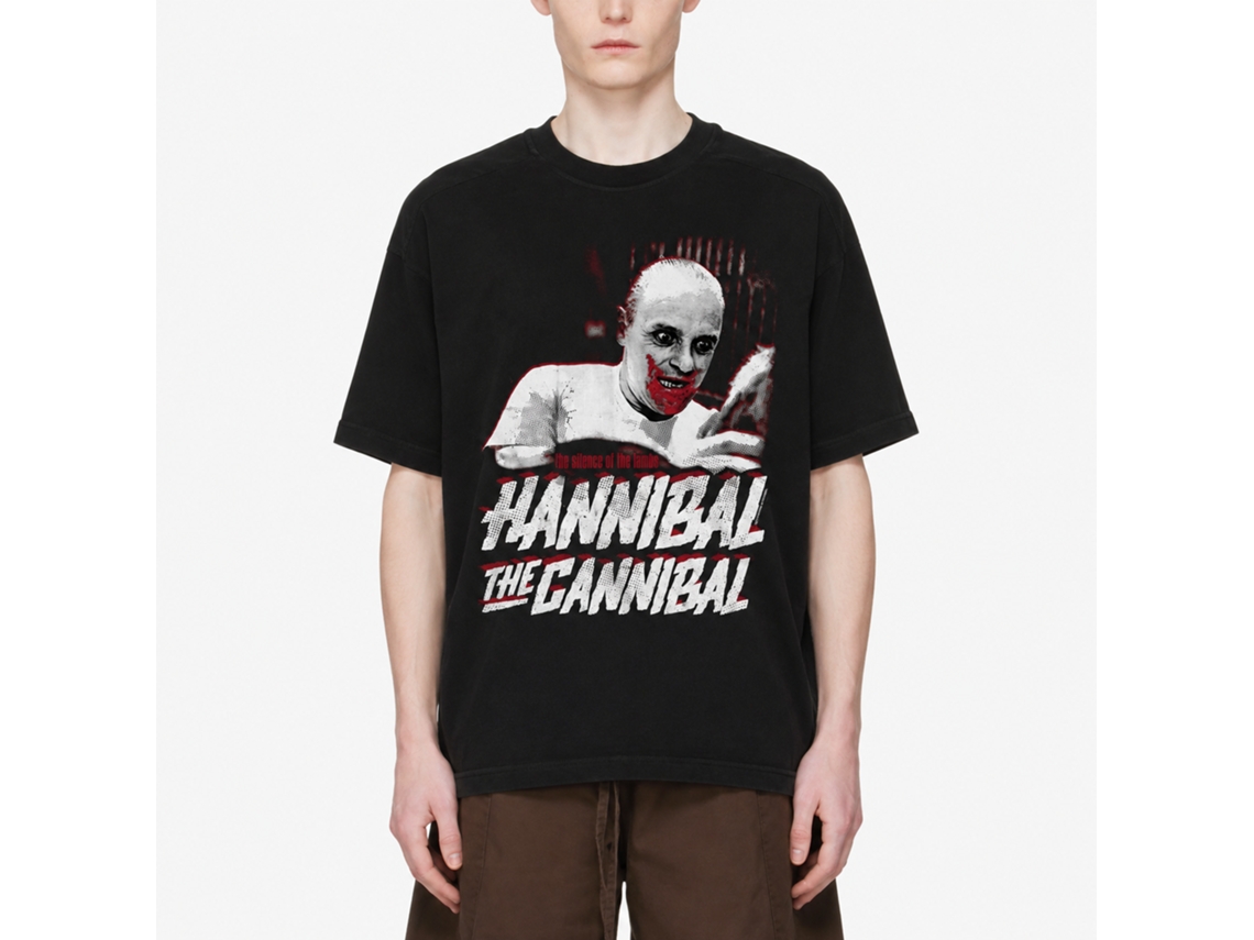 Rockinstone Silence Of The Lambs Movie The Cannibal Black Adult T-shirt Size:s