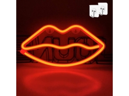 Letreiro de neon de lábios, decorativo, bateria ou USB, para festas | S/MARCA