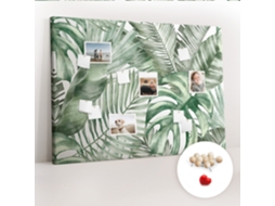 Quadro De Cortiça Com Impressão Folhas De Plantas Para O Corredor Espelharte (140x100 Cm)