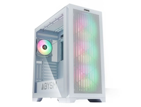 Caixa Chassis Abysm Gaming  E-Atx Danube Mura Bx300 White Argb