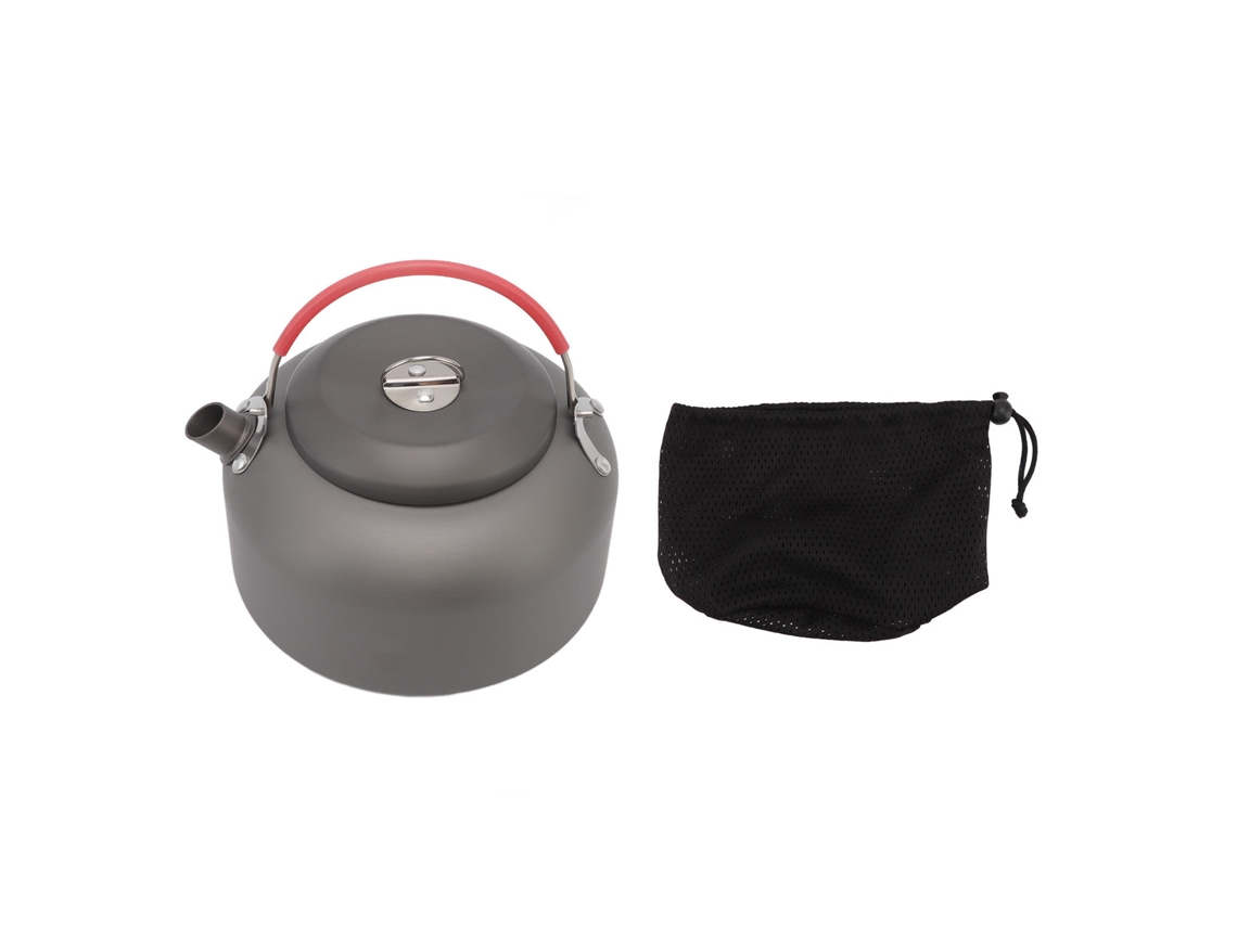 Chaleira de camping de alumínio 1.4l, com alça plegável, para fogão a gás, backpacking S/MARCA