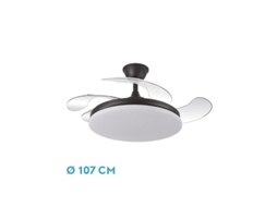 Ventilador De Teto Dc Trident, Regulável Com Controle Remoto , Preto Fabrilamp (59w 3cct 6980lm)
