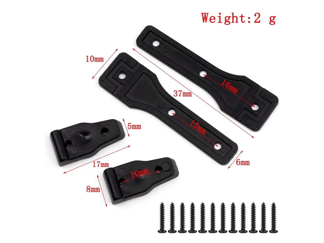 Mali kit de Dobradiças Traseiras para Carro de Controle Remoto Plástico para Axial Scx10 Iii Axi03007 1/10 Acessórios de Reparo