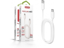 Cabo para Xiaomi Poco X3 Pro ACCETEL CU-2207 (Type-C - 2 m - Branco)