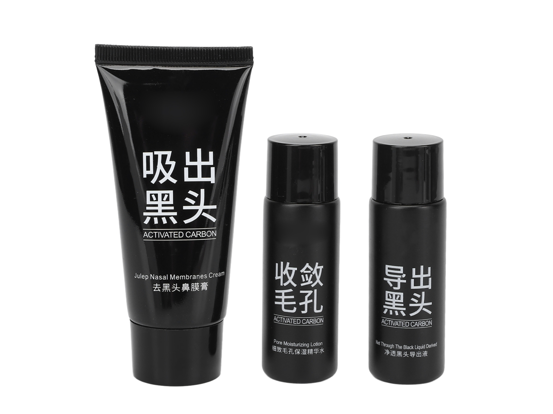 Kit De Máscara Para Eliminar Pontos Negros Com Líquido Exportador E Máscara Peel Off De Limpeza Profunda